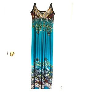 Teal maxi dress